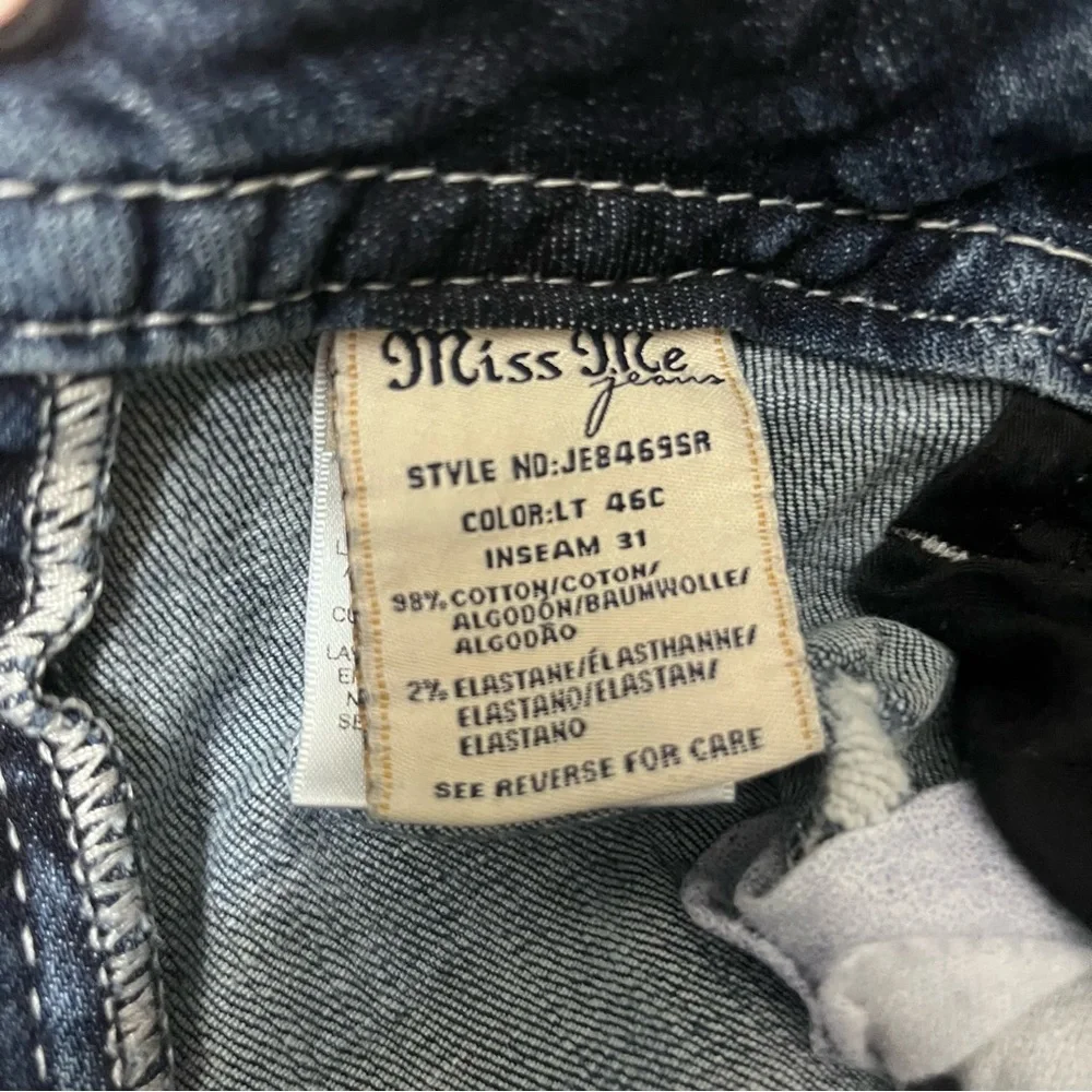 Miss me Women’s Mid-Rise Distressed Blue Jeans 32 - Picture 4 of 16